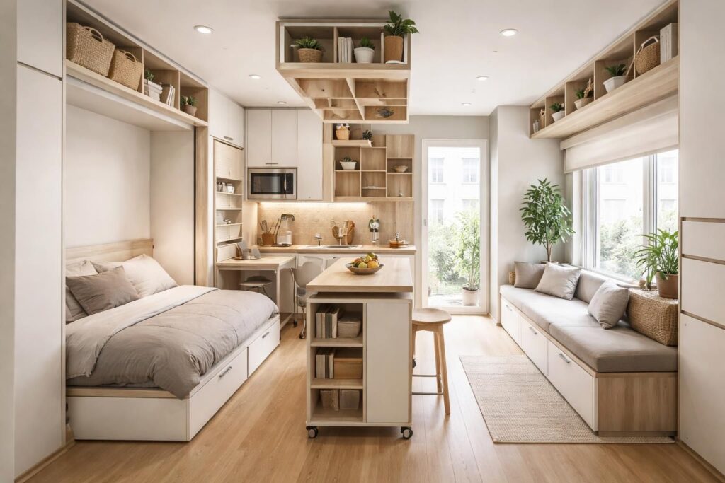 découvrez des astuces ingénieuses pour optimiser l'espace dans un logement étroit sans modifier les murs, et maximisez chaque volume disponible pour un intérieur fonctionnel et agréable.