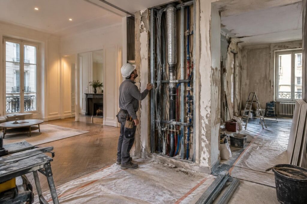 Rénovation intérieure et contraintes techniques invisibles